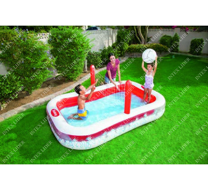 54125 Игровой бассейн Волейбол + мяч Bestway 251 х 168 х 97 см